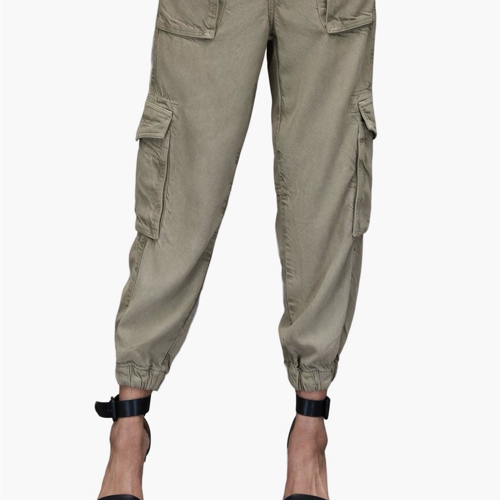 ALLSAINTS Frieda Cargo Jogger Pants in Washed Olive Green